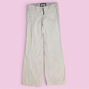 Y2K Abercrombie & Fitch Women's Flare White Jeans